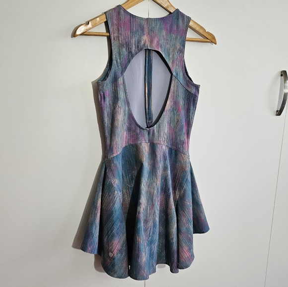 LULULEMON Everlux Short-Lined Tennis Tank Dress 6" Pixel Diffuse Multi Size 6 - Picture 12 of 16
